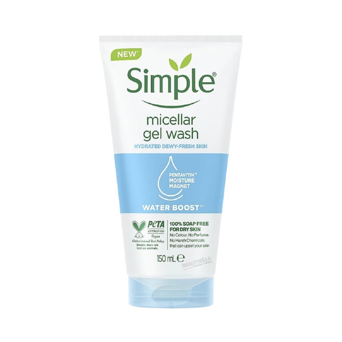 Simple Water Boost Micellar Gel Facial Wash, 5 Oz / 150 ML