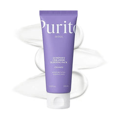 Purito Luminous Ceramide Sleeping Pack – Overnight Recovery Cream with 3,000ppm Ceramide, Cica Complex to Calm Irritation & Redness, and Long-Lasting Hydration for Sensitive Skin, 80ml / 2.70 fl.oz
