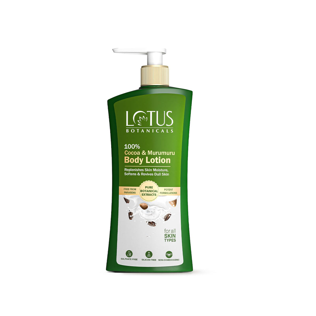 Lotus Botanicals 100% Cocoa & Murumuru Body Lotion, Replenishes Skin Moisture Softens & Revives Dull Skin, No Parabens for All Skin Types - 280 ml