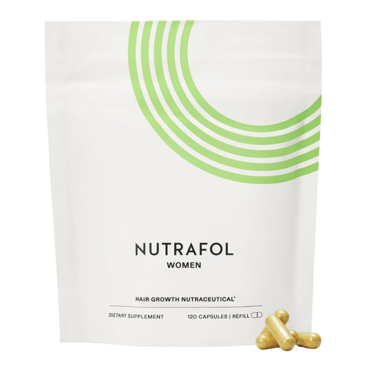 Nutrafol Women Hair Growth Supplement. Clinically Proven for Visibly Thicker, Stronger Hair (1 Month Supply [Refill Pouches]) (1 Refill Pouch)