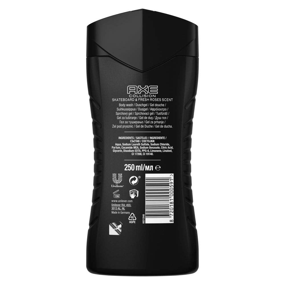 Axe Bodywash Skateboard & Fresh Roses for Men Paraben 250ml