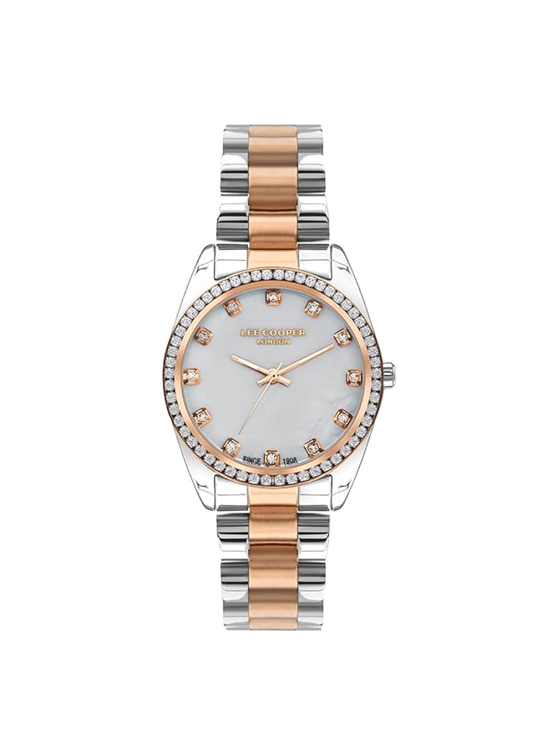 Lee Cooper Women's Quartz Movement Watch, Analog Display and Metal Strap - LC07478.520, Silver