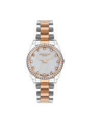 Lee Cooper Women's Quartz Movement Watch, Analog Display and Metal Strap - LC07478.520, Silver
