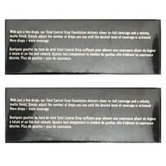 Pack of 2 NYX Total Control Drop Foundation, True Beige # TCDF08