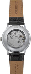 ORIENT RA-AK0704N Men's Bambino Version 8 Leather Band Grey Dial Multifunction Automatic Watch