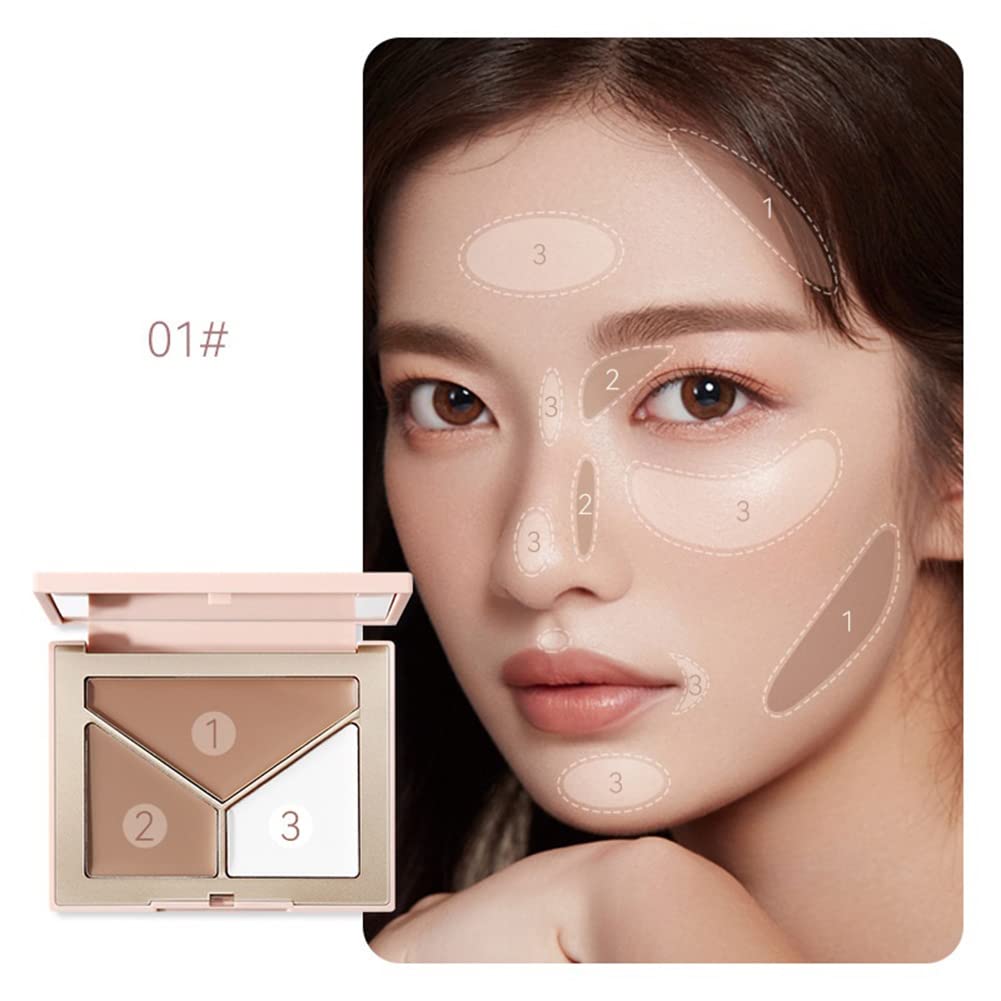 NLLNT Soft Compact Bronzing Matt Powder 3D Makeup V-Shaped Face Contour Shading Bronzers Palette