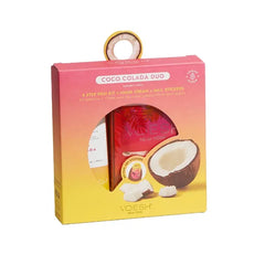VOESH Coco Colada Duo- Pedi In A Box 4 Step, Vegan Crème Lotion, Nail Stickers,4 Step Pedi, At Home Pedicure Treatment, Pedicure Kit, Vegan Beauty