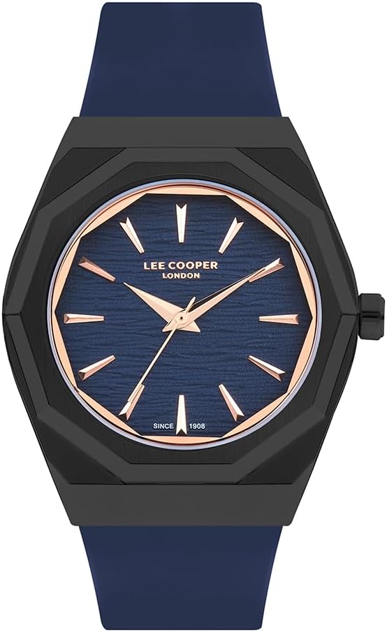 Lee Cooper Men's Watch, Analog Display and Leather Strap - LC07936.699, Blue