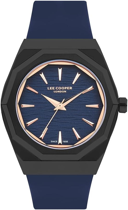 Lee Cooper Men's Watch, Analog Display and Leather Strap - LC07936.699, Blue