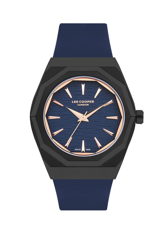 Lee Cooper Men's Watch, Analog Display and Leather Strap - LC07936.699, Blue