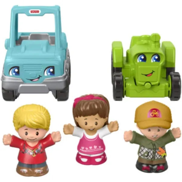 Fisher-Price Little People Truckin' Along Vehicle Gift Set with Tractor and Truck
