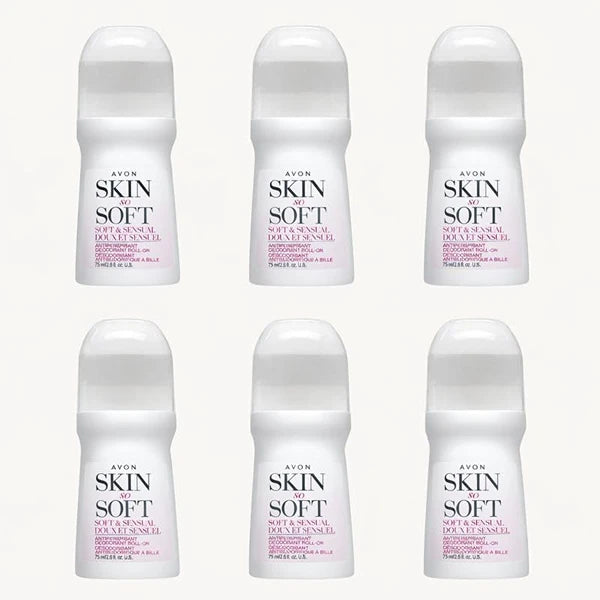 Avon Skin so Soft/Soft&Sensual Deodorant 1.7 Fl.Oz-Pink 6pcs