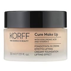 Korff Foundation Cream with Lifting Effect, Medium Coverage with Hyaluronic Acid and Vitamin E, Fondant and Cream, Satin 02 Finish, 30 ml