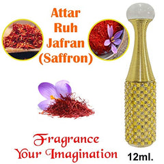 INDRA SUGANDH BHANDAR Attar For Men|Women Pure Zafran Real Spanish Saffron Ruh Kesar Long Lasting Fragrance 8ml Rollon Fancy Pack