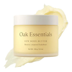 Oak Essentials Dew Body Butter, 5.3 Oz | Whipped Shea Butter, Olive Tree Stem Cells and Sea Algae, Hydrating Body Moisturizer, For Dry Skin, Crepiness, Firming