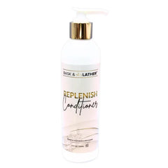 BASK & LATHER Replenish Conditioner – Deep Hydrating, Natural Formula for Elasticity & Detangling, Silicone-Free, Paraben-Free, Color-Safe, 8 oz