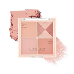 dasique Blending Mood Cheek 04 Beige Knit  4 Blendable Shades in Lightweight, Long lasting, Smooth Powder