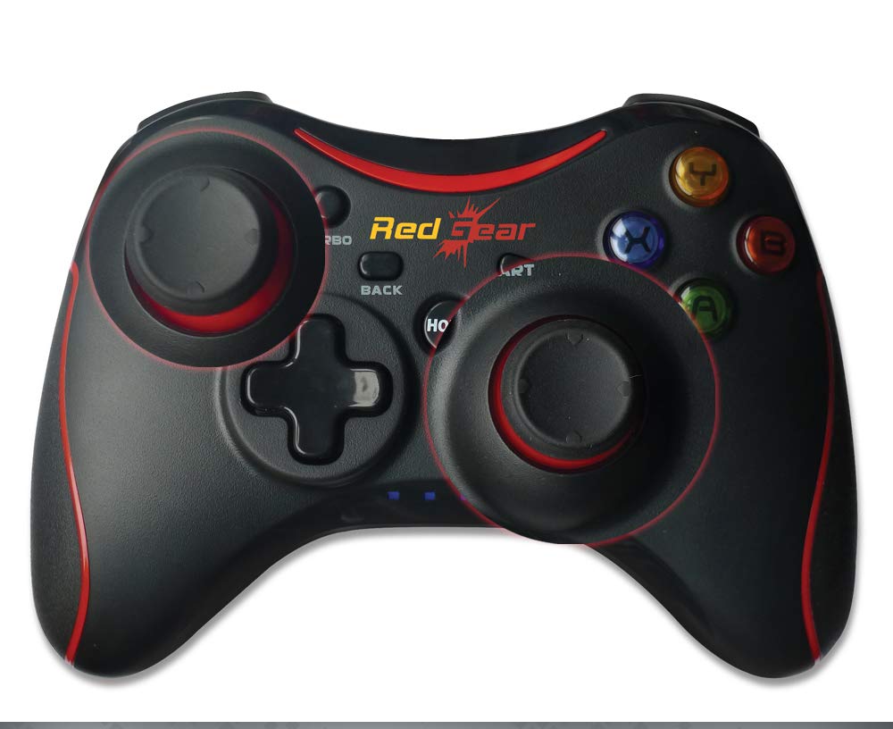 Redgear Pro Series Wired Gamepad - Integrated Force Feedback, Illuminated ABXY Keys, Ergonomically Designed, 1.8m USB Cable for PC