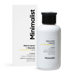 Minimalist 7% ALA & AHA Brightening Face Wash with Vitamin B5 For Hydration, Glycolic Acid For Exfoliation & Alpha Lipoic Acid For Glowing Skin