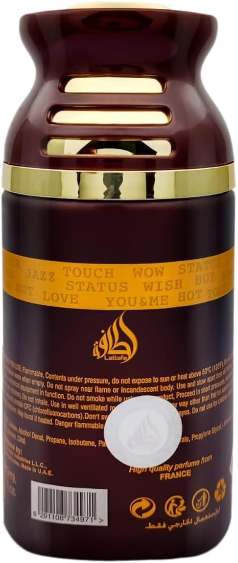 Lattafa Ramz Gold Concentrated Extra Long Lasting Perfumed Spray Imported Body Spray 250ml Premium and Most Recommended Deo Spray for Men and Women (Pack of 1)