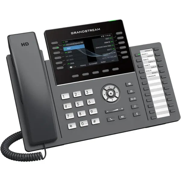 Grandstream GRP2636 IP Phone | 12 Lines, 6 SIP Accounts | 4.3-Inch Color Display | Wi-Fi 5 | Dual-Port Gigabit Ethernet with Integrated PoE
