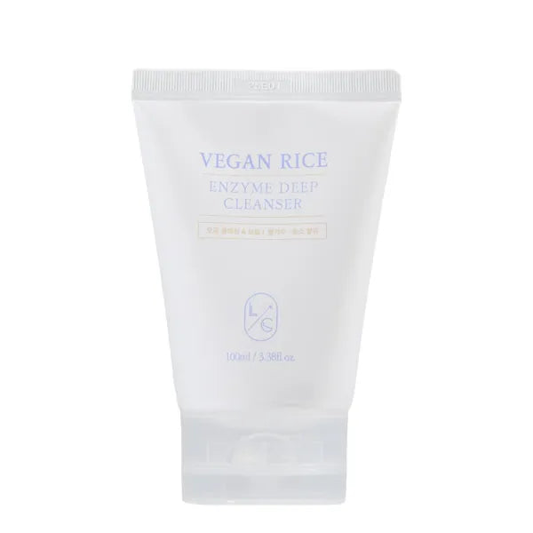 LICORNE Vegan Rice Enzyme Deep Cleanser – Enzyme Foaming Cleanser, Korean Face Wash, Gentle Facial Cleanser with Rice Bran Extract, Hydrating Daily Face Wash for Smooth Skin