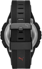 PUMA Men's Watches Bold, Digital Movement, Polyurethane Strap, One Size, Strap - Black