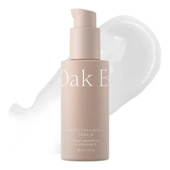 Oak Essentials Daily Vitamin C Serum, Brightening Face Serum with Squalane and Plankton Extract, Helps Reduce Dark Spots and Improve Skin Tone, 1 Fl Oz