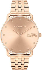 COACH WOMEN'S ROSE GOLD DIAL IONIC PLATED ROSE GOLD STEEL BRACELET WATCH - 14504292