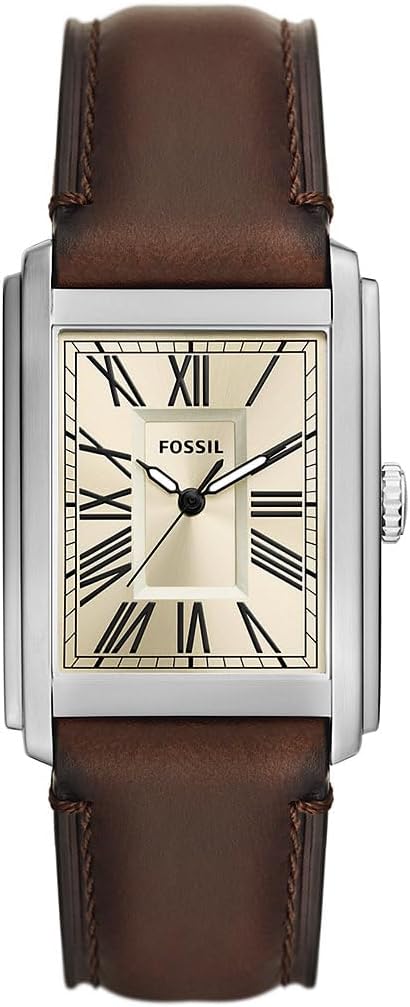 Fossil Carraway Three-Hand Brown Leather Watch - FS6012