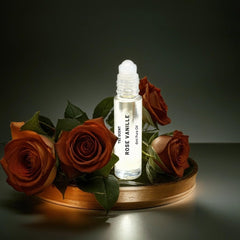 TSZ Scent Rose Vanille Perfume Oil Roll On - 6ml Long-Lasting Fragrance, Sweet Floral & Vanilla Essence for Women and Girls