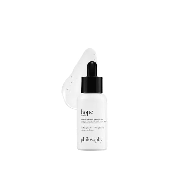 philosophy hope in a jar biome-balance glow facial serum with enhanced hyaluronic acid, prebiotic & AA2G - helps restore natural balance & provides instant, supercharged hydration - 1 fl oz