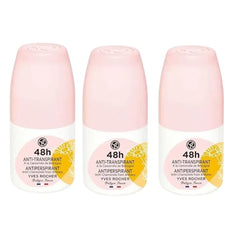 Yves Rocher 48H Antiperspirant Chamomile from Brittany Set of 3 – Long-Lasting Freshness, No White Marks, Gentle on Skin – 50ml / 1.7flOz