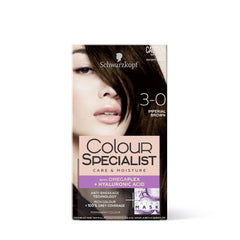 Schwarzkopf Color Specialist Permanent Hair Dye, First At-Home Hair Dye with Anti-Breakage Omega-Plex Technology, Powered by Hyaluronic Acid for Shinier Hair, 3.0 Imperial Brown, 165ml