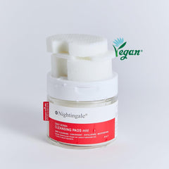 Nightingale Daily Derma Cleansing Pads Mild 70 Pcs - Korean Face Skin Care with Hyaluronic Acid, Hydrating Makeup Remover - Gentle Peel Exfoliating Facial Pads