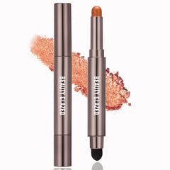 MYUANGO Shimmer Eyeshadow Stick Cream Eyeshadow Pencil Crayon Eye Brightener Stick Highlighter Makeup Waterproof & Long Lasting (02#ORANGE)