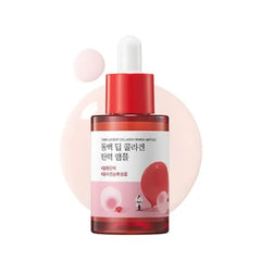 ROUND LAB Camellia Deep Collagen Firming Ampoule , Hydrating and Elasticity-Enhancing Facial Serum with Multi Collagen for Smooth Fine Line and Firm Skin, Pore Tightening, Korean Skincare 1.01 Fl Oz