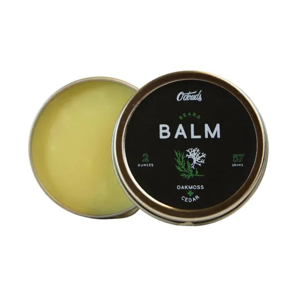 O'Douds Natural Beard Balm - Beard Conditioner & Softener - Plant-Based Grooming that Moisturizes, Conditions & Tames Facial Hair - Oakmoss & Cedar, 2oz.