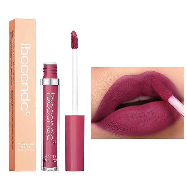 MYUANGO Matte Liquid Lipstick, Ultra-Intense Pigmented Creamy Formula, Long Lasting, Lightweight, Transfer & Water Resistant Lipstick (01)