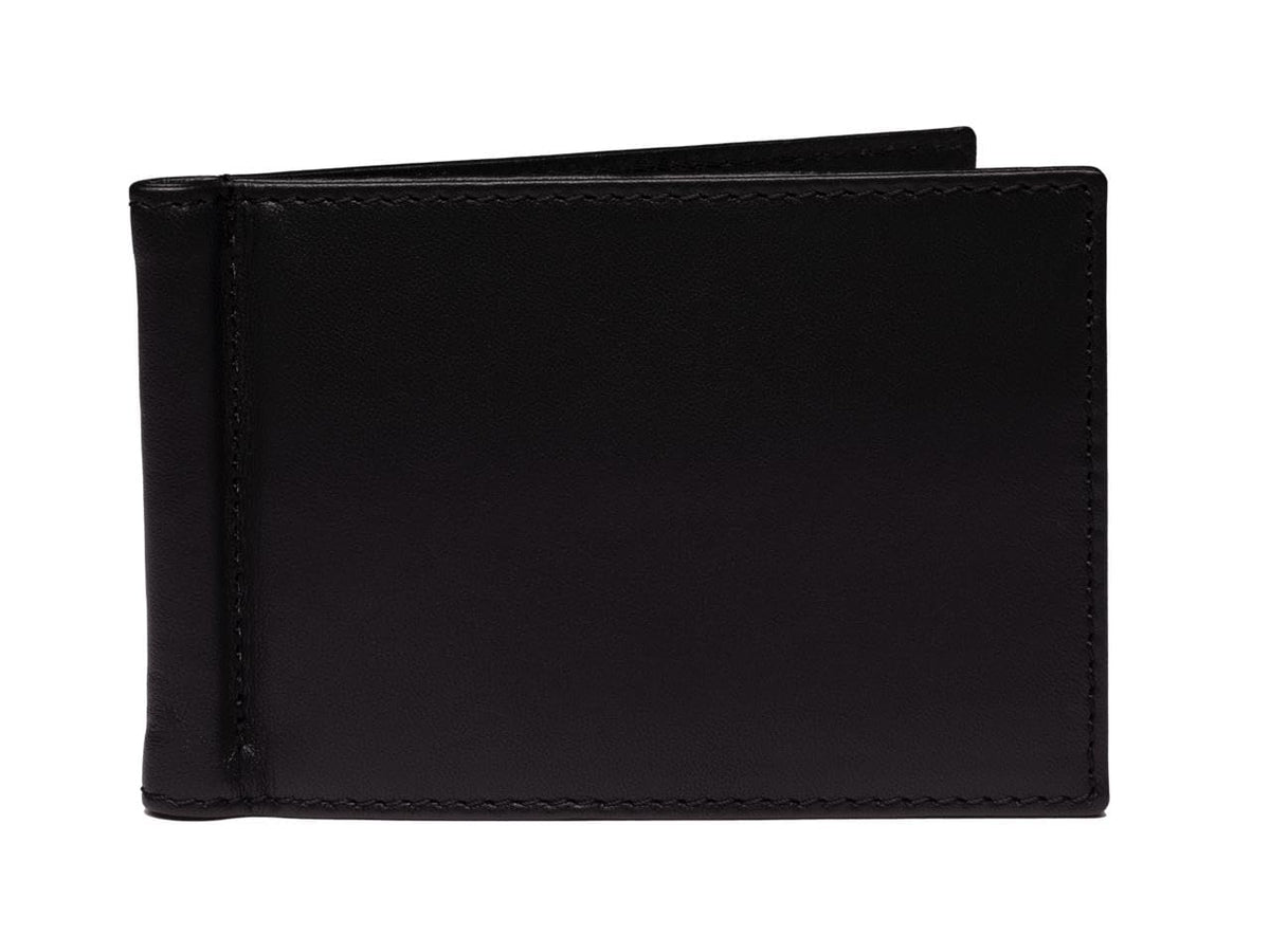 Birds of Passage Eagle RFID Money Clip Wallet | Handcrafted New Zealand Leather Wallet | | 6 Card Holder Slots & Cash Clip | Minimalist wallet with Ultra-Slim design | Ultra-soft & Luxurious (BLACK)