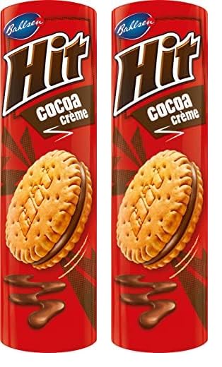 Bahlsen Hit Cocoa Crème Biscuits With Soft-Melting Cocoa Cream Filling - 220 G (Pack of 2)