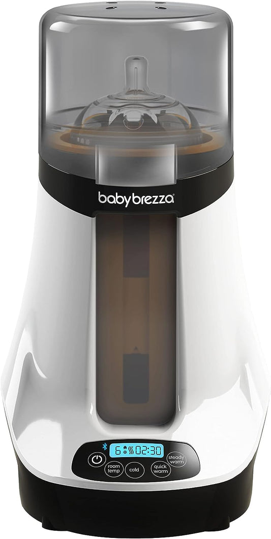 Baby Brezza Safe & Smart Electric Bottle, Breastmilk, Food Warmer + Defroster - Universal-Warmer Fits All Feeding Bottles: Glass + Plastic – Wireless Bluetooth Control