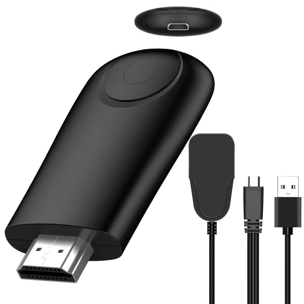 TERRIFI Wireless HDMI Transmitter and Receiver, Wireless HDMI Display Adapter, 1080P HDMI Screen Mirroring Adapter Streaming Client for i-Phone/i-Pad/Android/iOS/Windows/PC to HD TV/Monitor/Projector