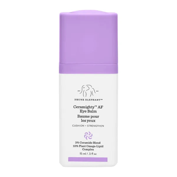 Drunk Elephant Ceramighty AF Eye Balm with Deluxe Sample - 15 ml Moisturizing Eye Cream - 5ml Lala Retro Whipped Cream - Clean Clinical Skincare - Cruelty-Free