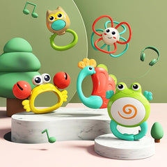 Frog Orchestra Rattle Baby Teether Activity Toy, Teething Relief, Easy to Grasp, Fine Motor Skills, Bright Colors, Sensory Toys, Baby Toys, Baby Teether, Baby Rattle, Animal Rattle 3M+