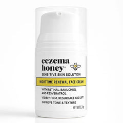ECZEMA HONEY Concentrated Nighttime Renewal Face Cream - Anti Aging Skin Care Products - Unscented Face Moisturizer for Eczema, Dry & Sensitive Skin (1.7 Oz)