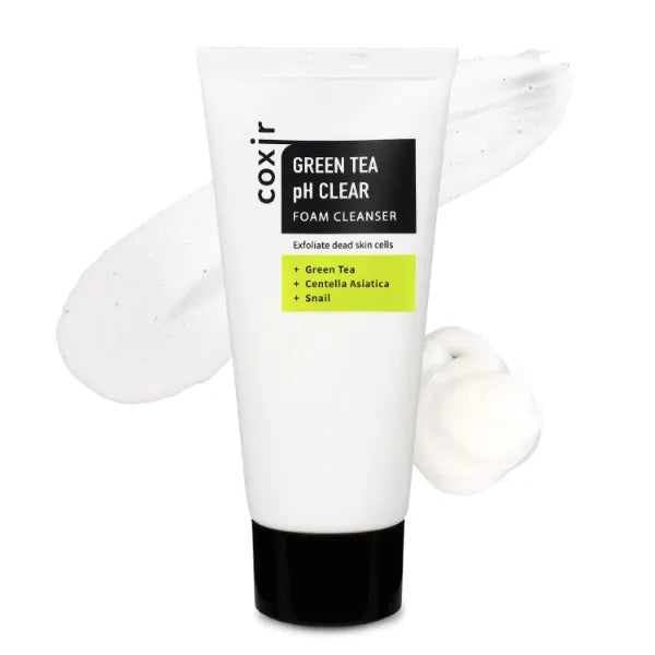 coxir Green Tea pH Clear Foam Cleanser, Travel Essentials, 1.01 fl.oz