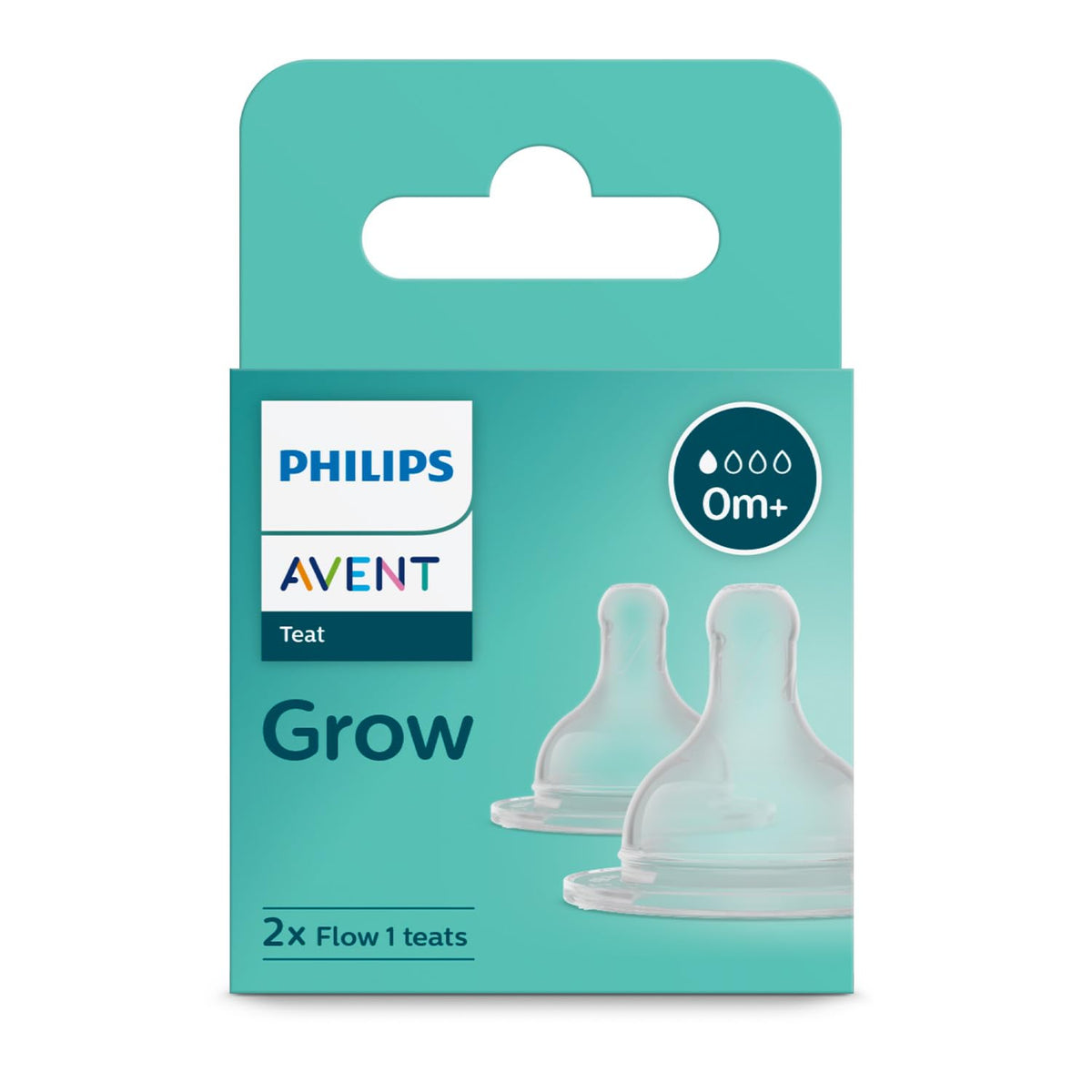 AVENT Philips Grow Bottle Teat(3M+) Pack of 4(SCY097/01) by Fratelli