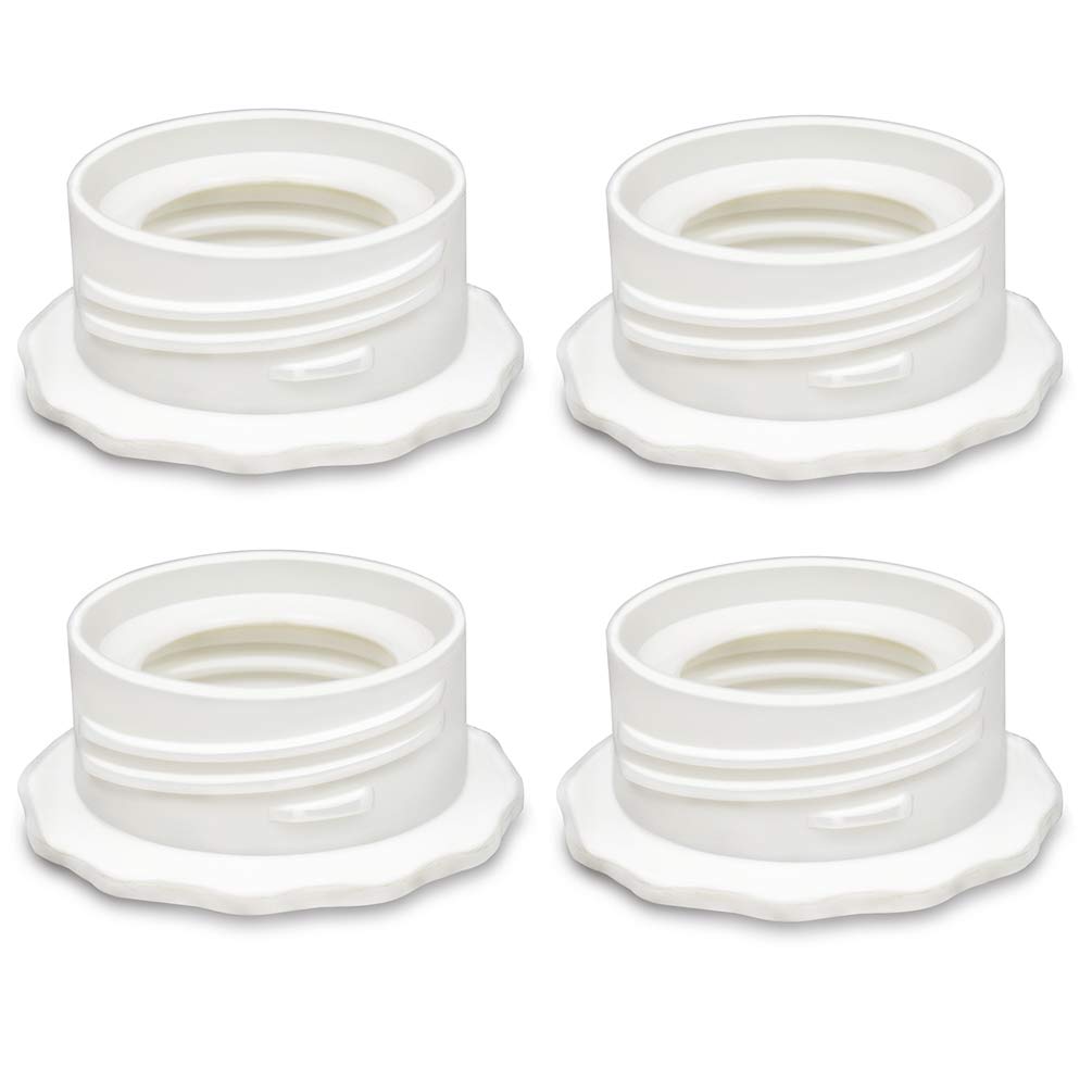 PumpMom Pump Bottle Adapter, Baby Bottle Thread Changer or Converter for Spectra S1 S2 Pump Wide Mouth Flanges to Use Medela, Ameda, Dr.Brown Narrow Neck Bottles