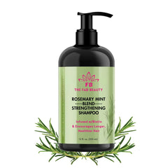 THE FAB BEAUTY Rosemary Mint Strengthening Shampoo Infused With Biotin | Rosemary Hair Growth Shampoo, Cleanses, Revitalizes Weak, Brittle Hair/Nourishing Formula For Healthy Hair, By THE FAB BEAUTY